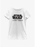 Star Wars: The Book Of Boba Fett Large Star Wars Logo Youth Girls T-Shirt, WHITE, hi-res