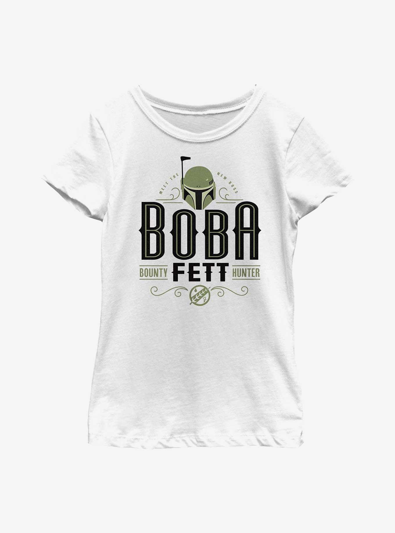 Star Wars: The Book Of Boba Fett Stylized Boba Fett Bounty Hunter Youth Girls T-Shirt, , hi-res