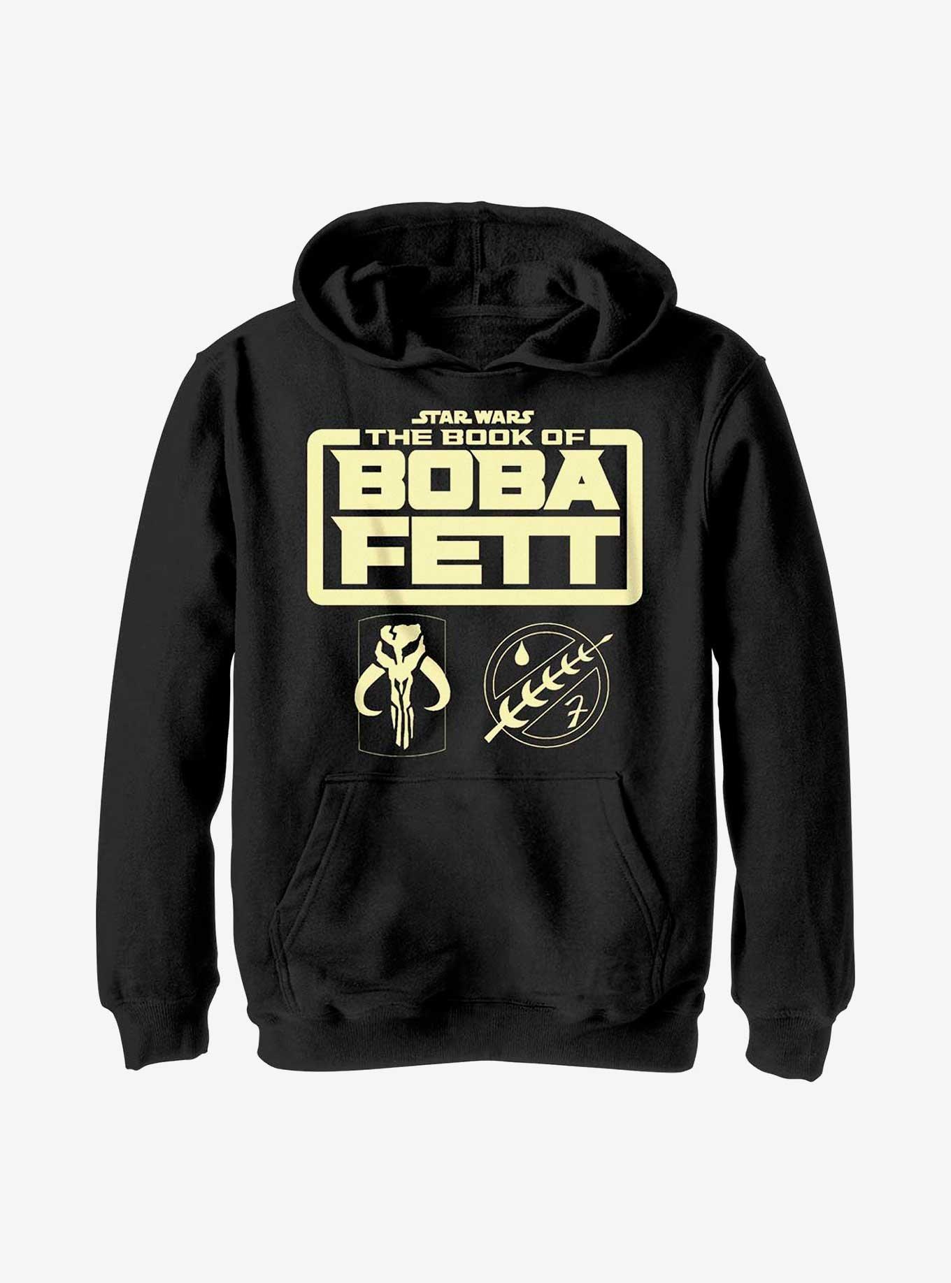 Star Wars: The Book Of Boba Fett Armor Logos Youth Hoodie, , hi-res