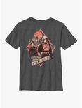 Star Wars: The Book Of Boba Fett Greetings From Tatooine Fennec & Boba Youth T-Shirt, CHAR HTR, hi-res