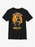 Star Wars: The Book Of Boba Fett Legend Lives Boba Fett Youth T-Shirt, BLACK, hi-res