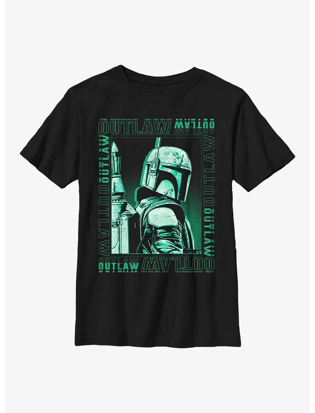 Star Wars: The Book Of Boba Fett Boxed Outlaw Youth T-Shirt, BLACK, hi-res
