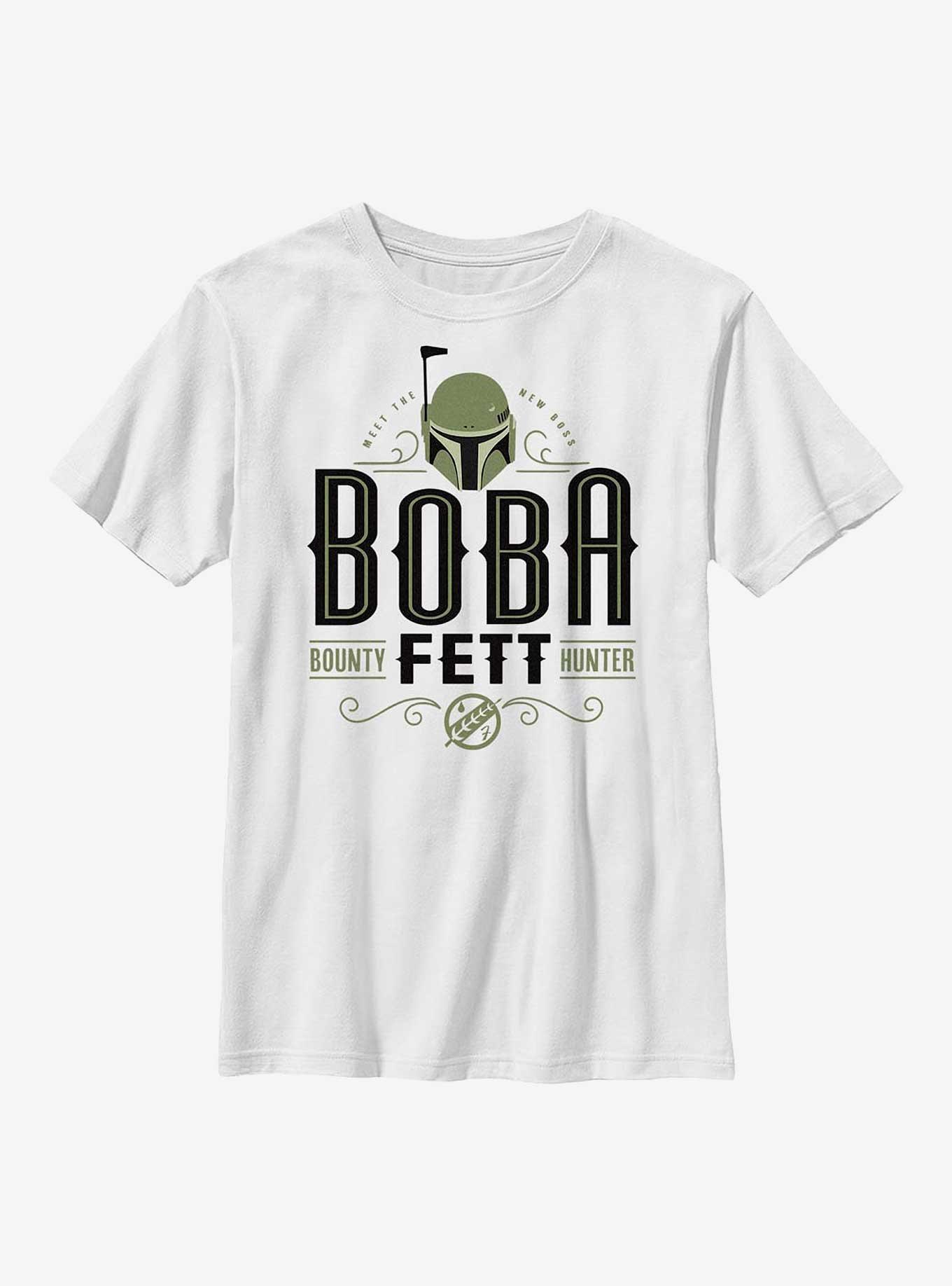 Star Wars: The Book Of Boba Fett Stylized Boba Fett Bounty Hunter Youth T-Shirt, , hi-res