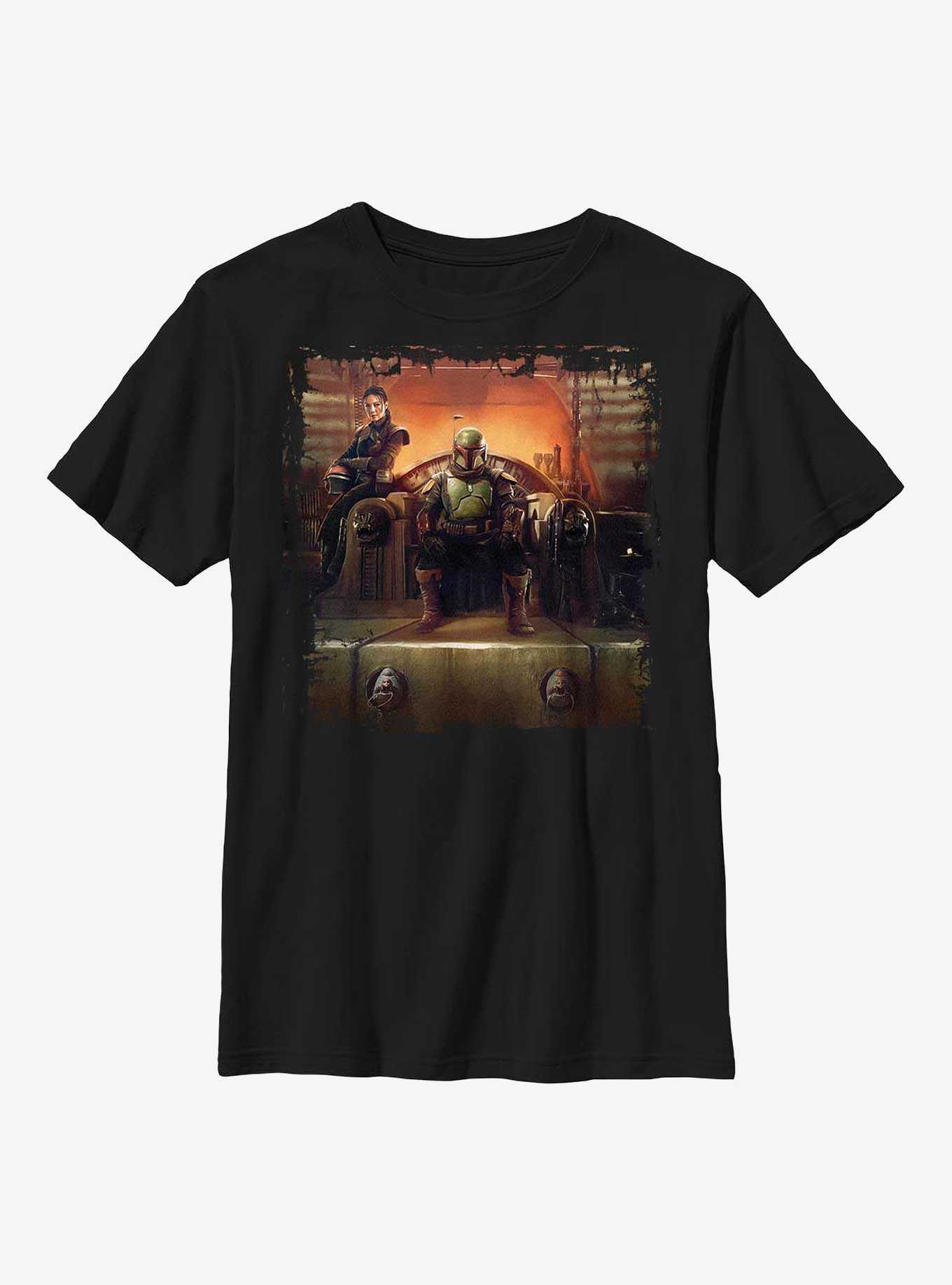Star Wars: The Book Of Boba Fett Painted Throne Youth T-Shirt, , hi-res
