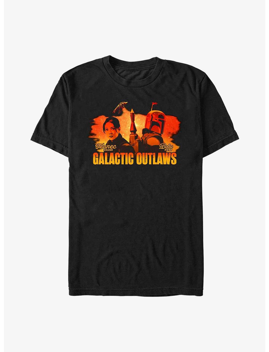 Star Wars: The Book Of Boba Fett Galactic Outlaws Sunset T-Shirt, BLACK, hi-res