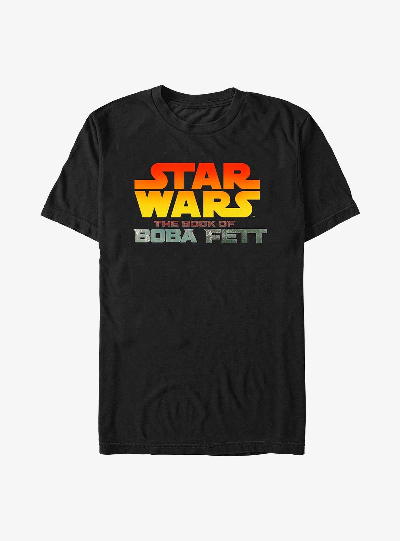 Star Wars: The Book Of Boba Fett Sunset Logo T-Shirt, BLACK, hi-res
