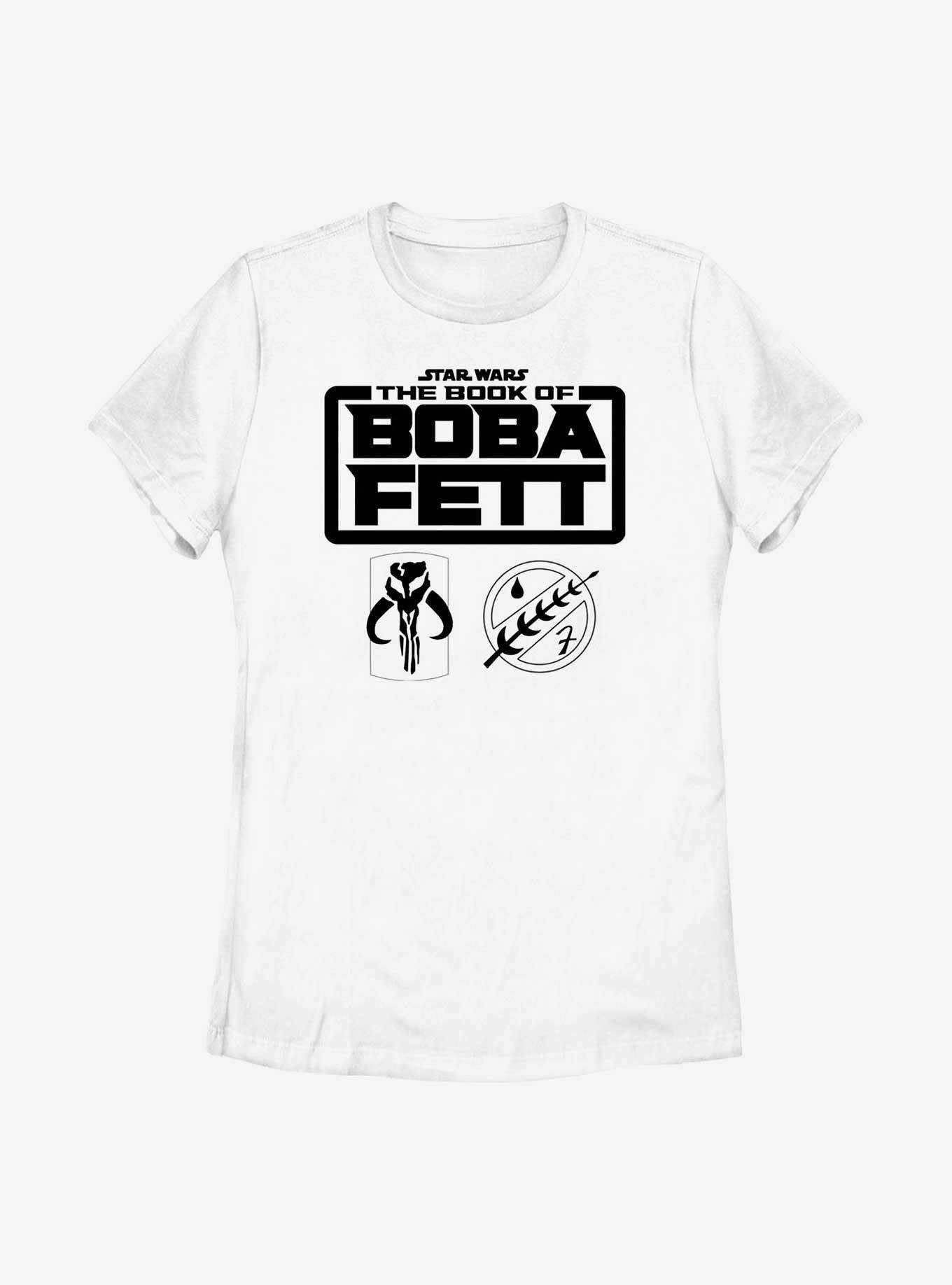 Star Wars: The Book Of Boba Fett Armor Logos Womens T-Shirt, , hi-res