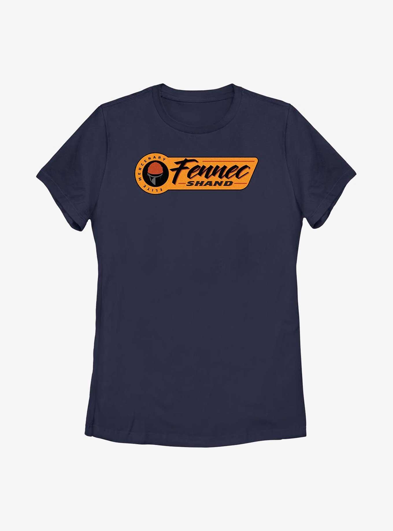 Star Wars: The Book Of Boba Fett Fennec Elite Mercenary Badge Womens T-Shirt, NAVY, hi-res