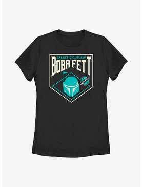 Star Wars: The Book Of Boba Fett Galactic Outlaw Badge Womens T-Shirt, , hi-res