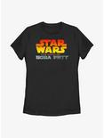 Star Wars: The Book Of Boba Fett Sunset Logo Womens T-Shirt, BLACK, hi-res