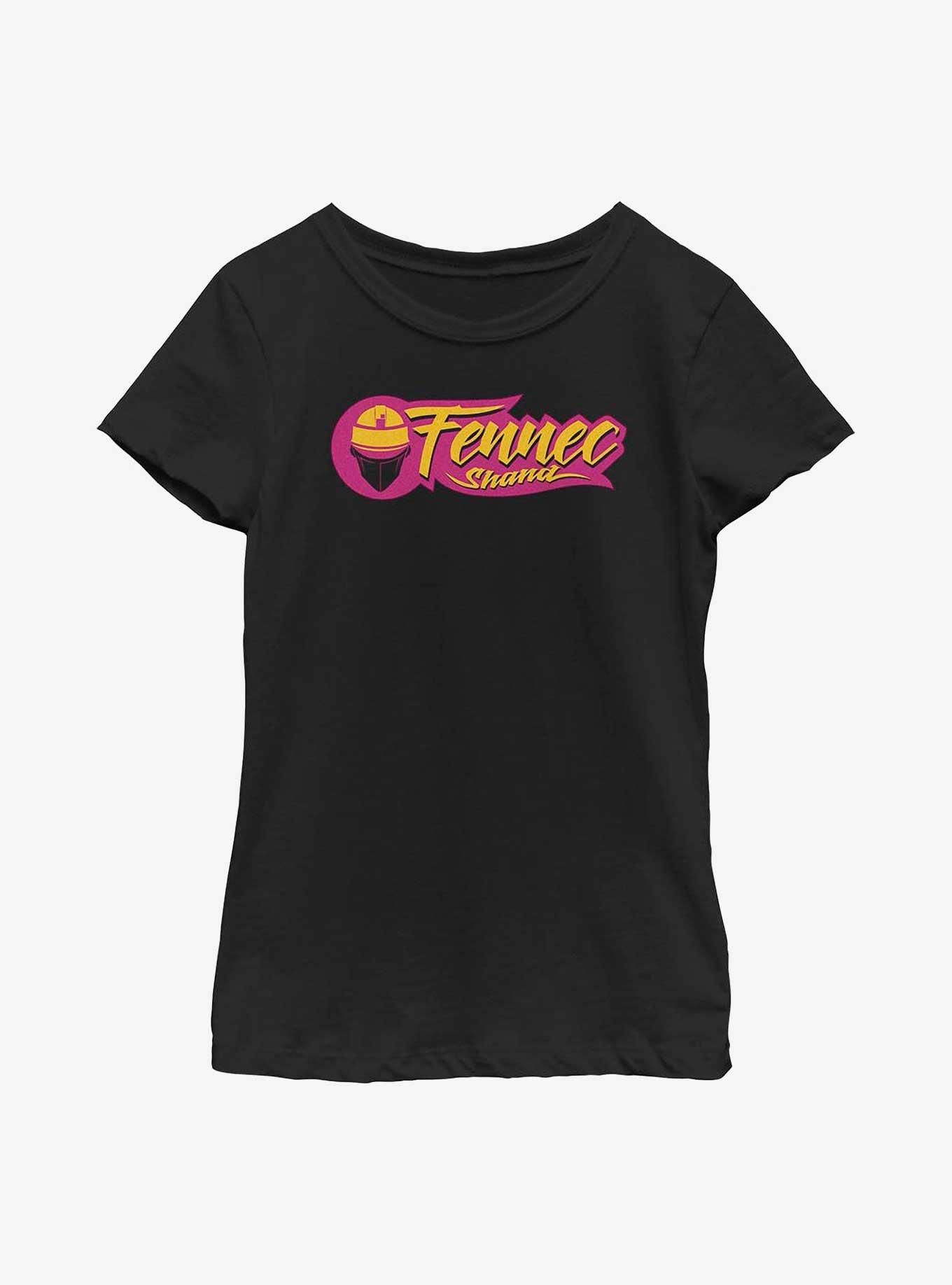 Star Wars: The Book Of Boba Fett Fennec Calligraphy Logo Youth Girls T-Shirt, , hi-res