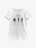 Star Wars: The Book Of Boba Fett Fennec Painted Sketches Youth Girls T-Shirt, WHITE, hi-res