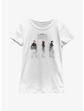 Star Wars: The Book Of Boba Fett Fennec Painted Sketches Youth Girls T-Shirt, , hi-res
