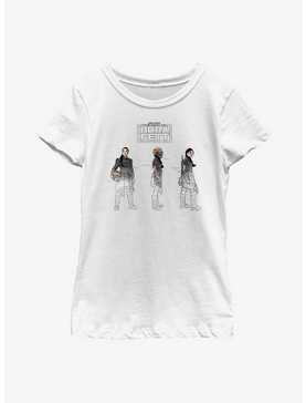 Star Wars: The Book Of Boba Fett Fennec Painted Sketches Youth Girls T-Shirt, , hi-res