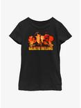 Star Wars: The Book Of Boba Fett Galactic Outlaws Sunset Youth Girls T-Shirt, BLACK, hi-res