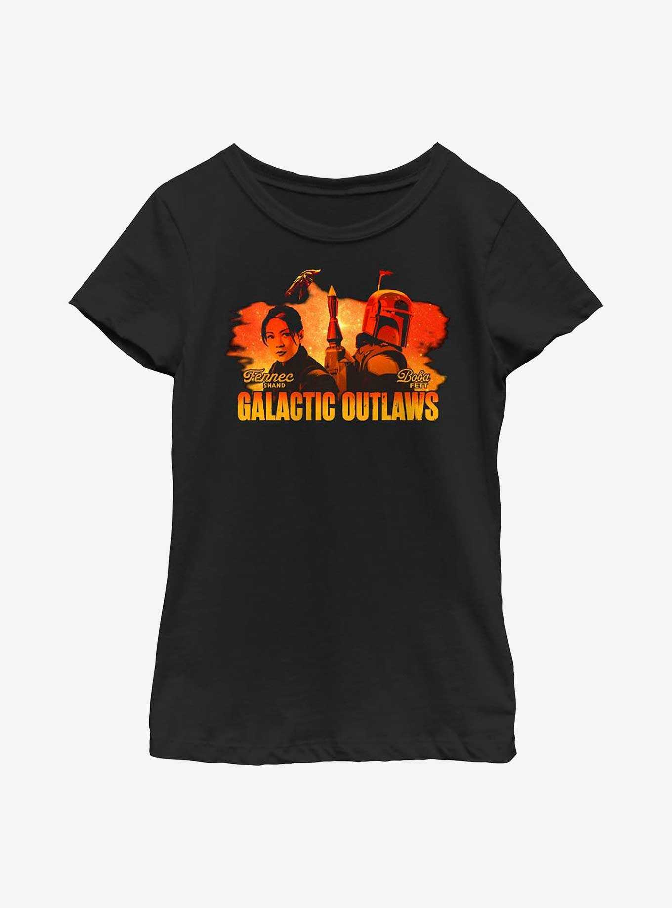 Star Wars: The Book Of Boba Fett Galactic Outlaws Sunset Youth Girls T-Shirt, , hi-res