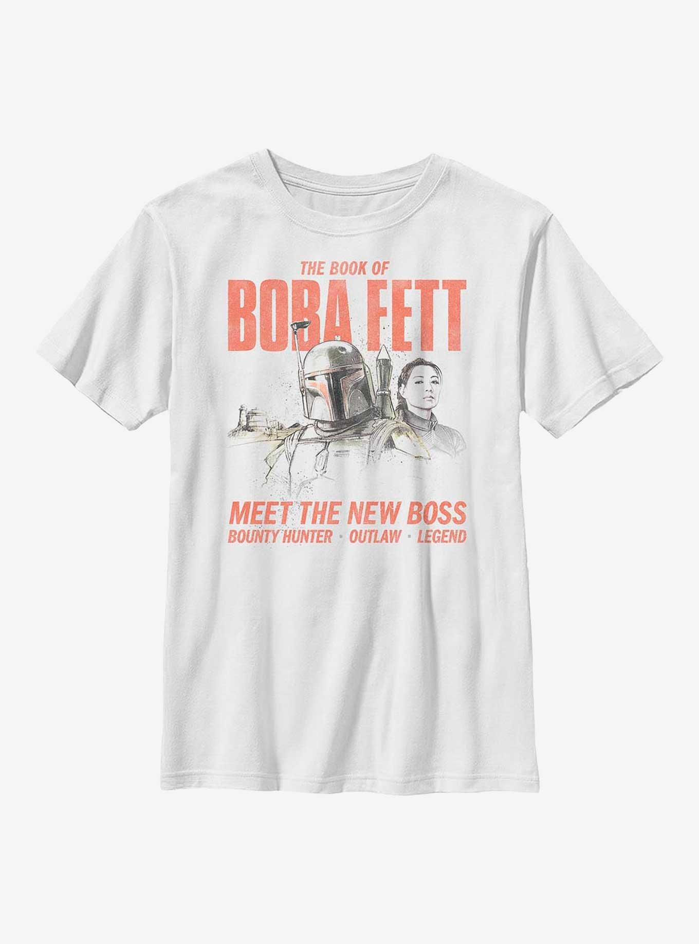 Star Wars: The Book Of Boba Fett Fennec & Boba Fett Flyer Youth T-Shirt, WHITE, hi-res