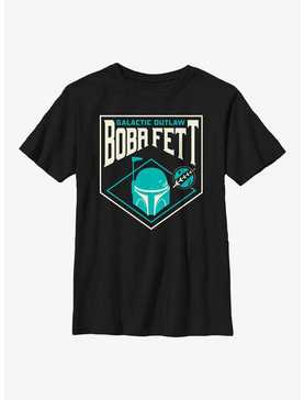 Star Wars: The Book Of Boba Fett Galactic Outlaw Badge Youth T-Shirt, , hi-res