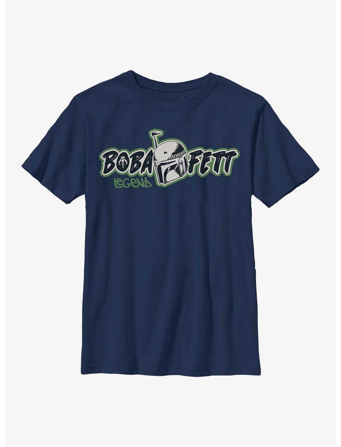 Star Wars: The Book Of Boba Fett Legend Youth T-Shirt, NAVY, hi-res