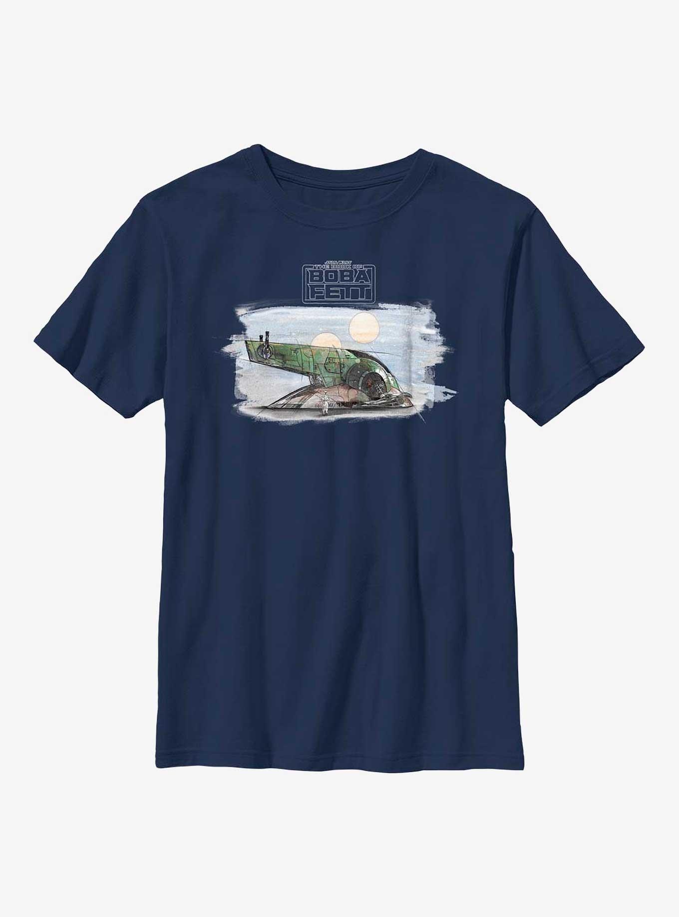 Star Wars: The Book Of Boba Fett Firespray Painted Youth T-Shirt, , hi-res