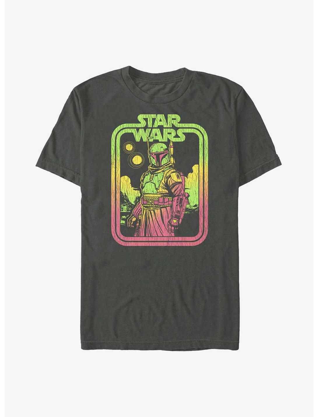 Star Wars: The Book Of Boba Fett Retro Boba T-Shirt, CHARCOAL, hi-res