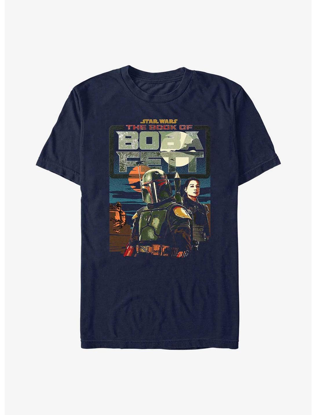 Star Wars: The Book Of Boba Fett Bounty Hunter Buddies T-Shirt, NAVY, hi-res