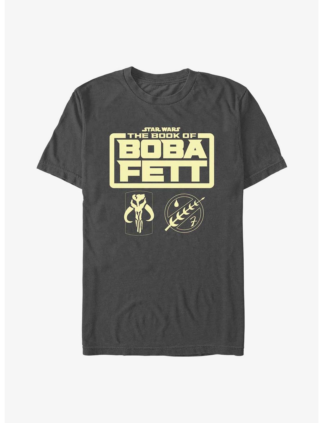Star Wars: The Book Of Boba Fett Armor Logos T-Shirt, CHARCOAL, hi-res