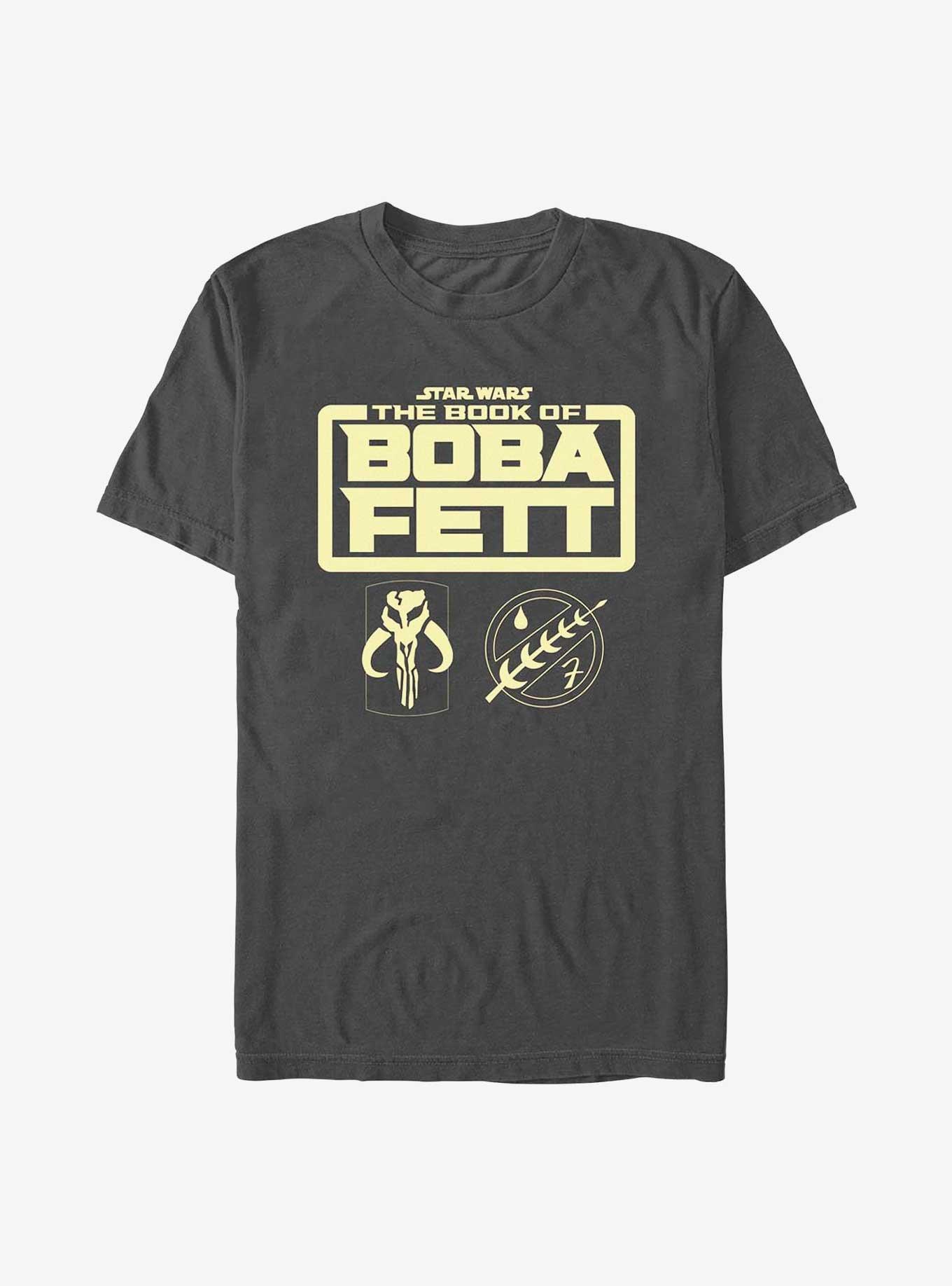 Star Wars: The Book Of Boba Fett Armor Logos T-Shirt, CHARCOAL, hi-res