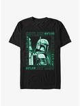 Star Wars: The Book Of Boba Fett Boxed Outlaw T-Shirt, BLACK, hi-res