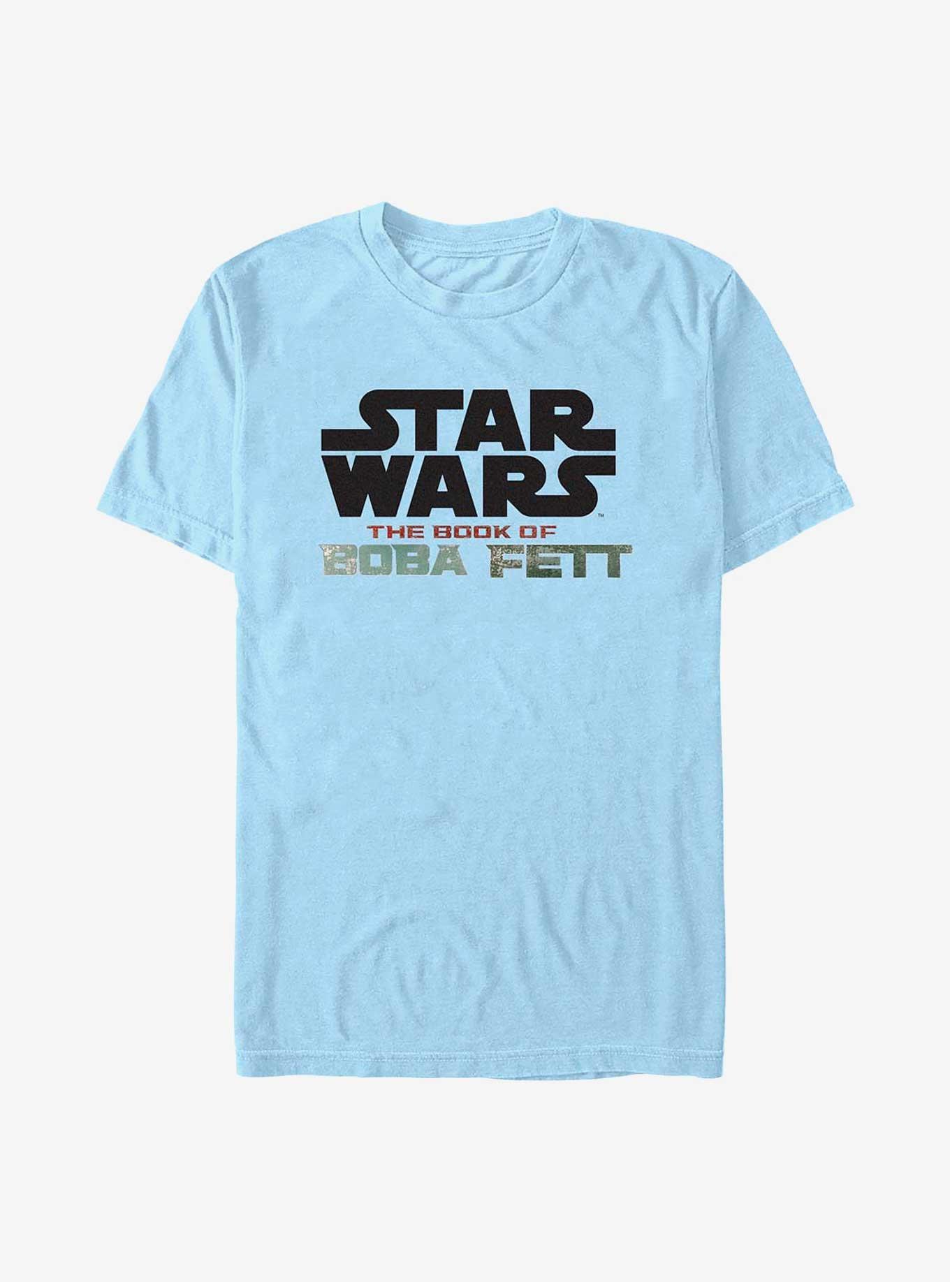 Star Wars: The Book Of Boba Fett Large Star Wars Logo T-Shirt, LT BLUE, hi-res