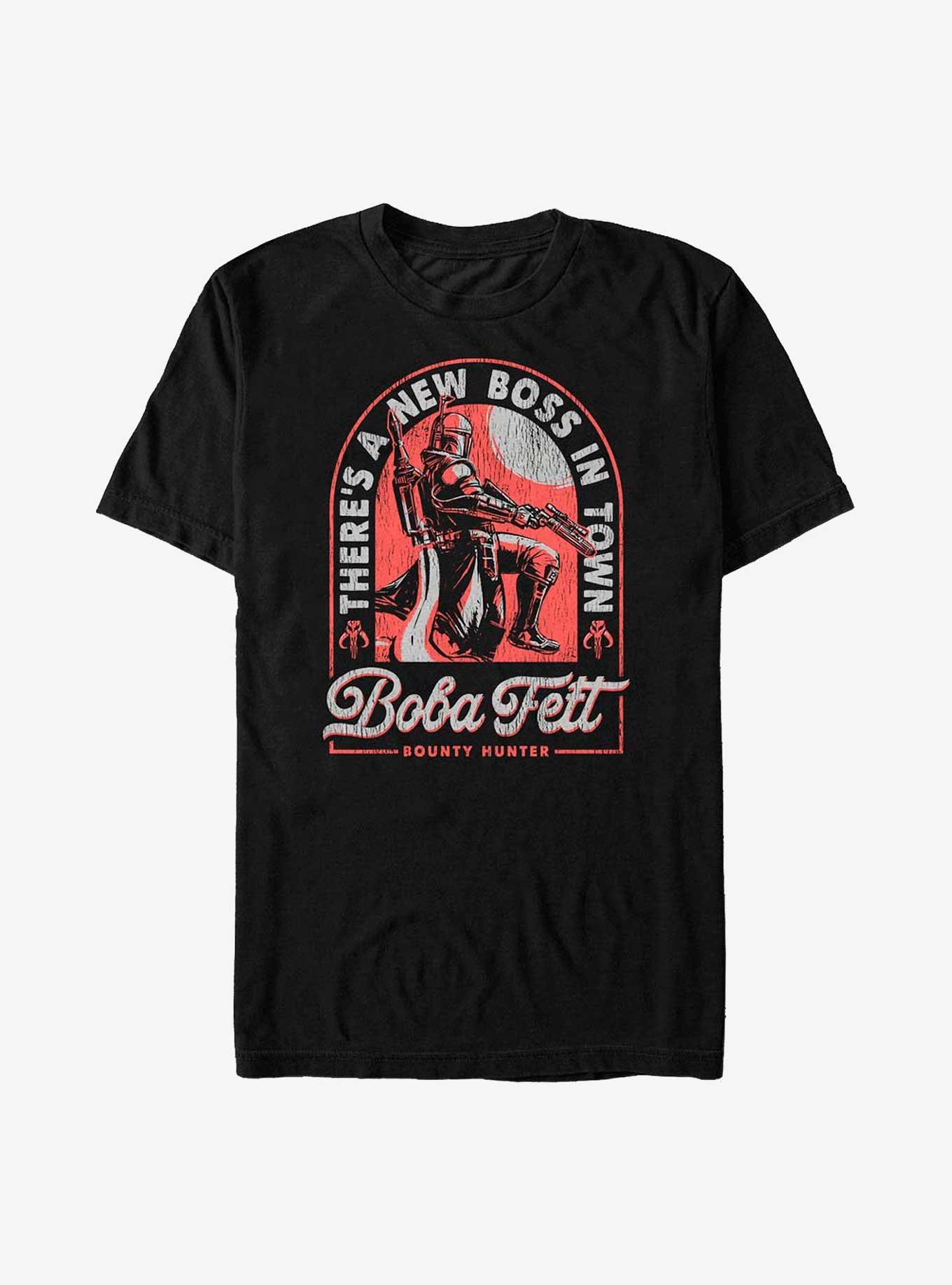 Star Wars: The Book Of Boba Fett There's A New Boss In Town T-Shirt, BLACK, hi-res