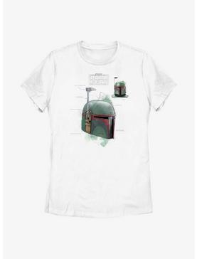 Star Wars: The Book Of Boba Fett Helmet Schematic Painted Womens T-Shirt, , hi-res