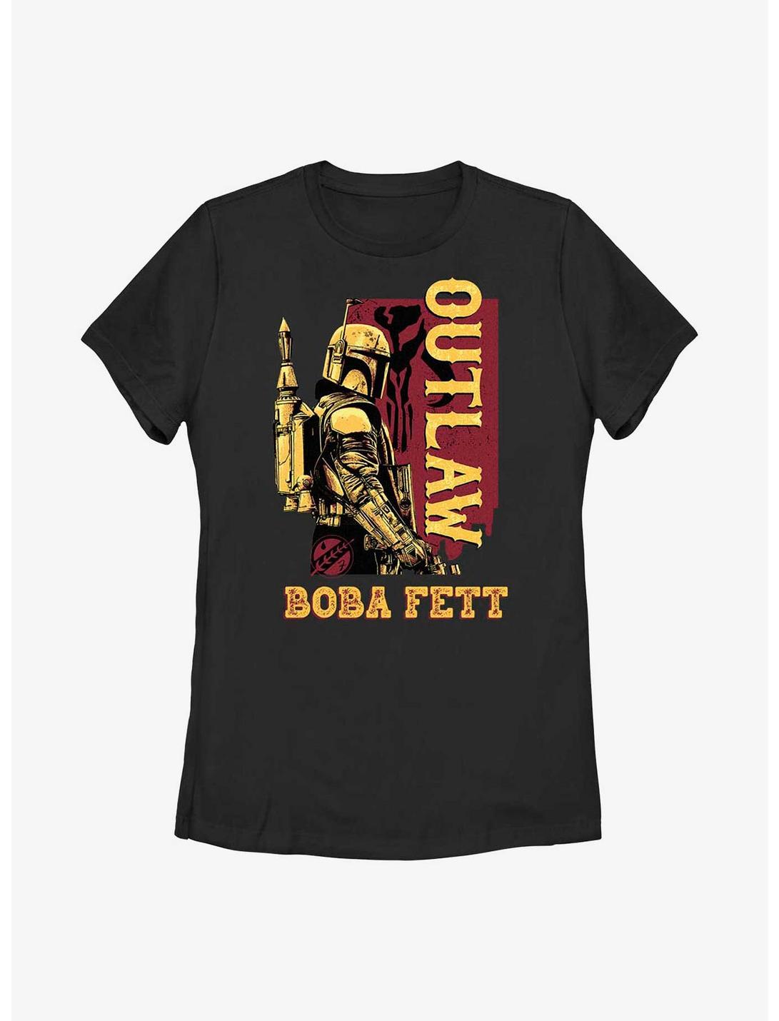 Star Wars: The Book Of Boba Fett Outlaw Boba Fett Womens T-Shirt, BLACK, hi-res