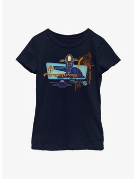 Star Wars: The Book Of Boba Fett Firespray Blueprint Youth Girls T-Shirt, , hi-res