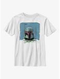 Star Wars: The Book Of Boba Fett Sketch Portrait Youth T-Shirt, WHITE, hi-res