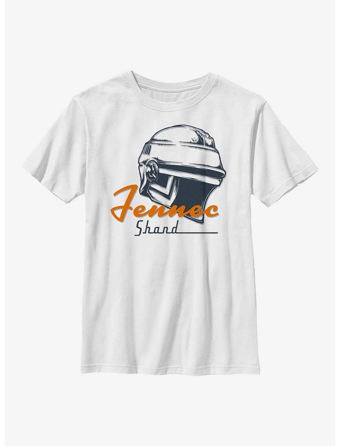 Star Wars: The Book Of Boba Fett Fennec Helmet Youth T-Shirt, WHITE, hi-res