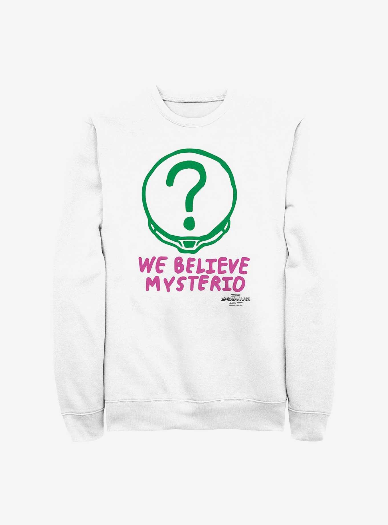 Marvel Spider-Man: No Way Home Believe Mysterio Helmet Sweatshirt, WHITE, hi-res