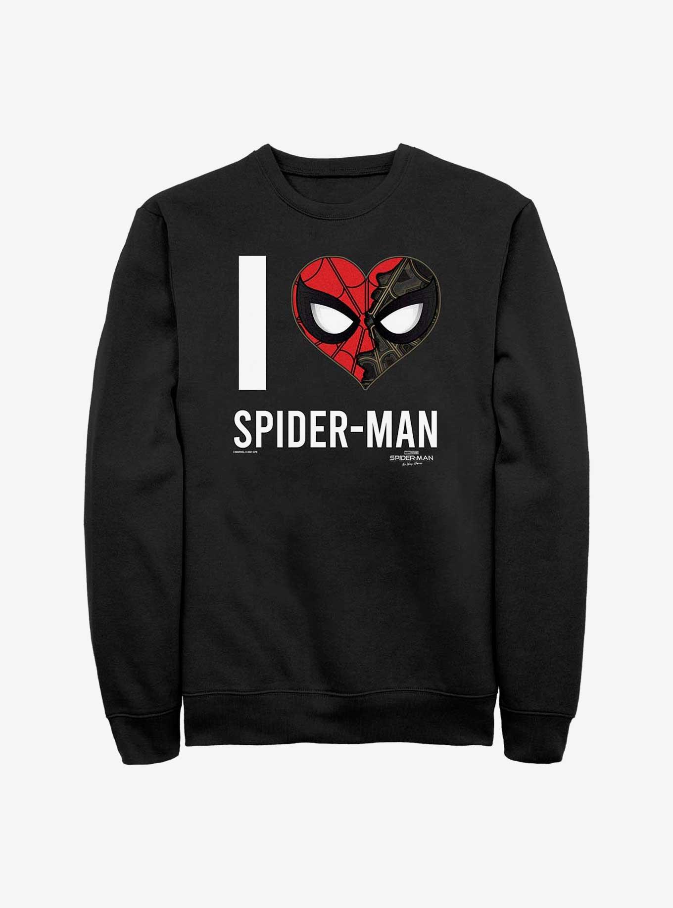 Marvel Spider-Man: No Way Home Heart Spider-Man Sweatshirt, BLACK, hi-res