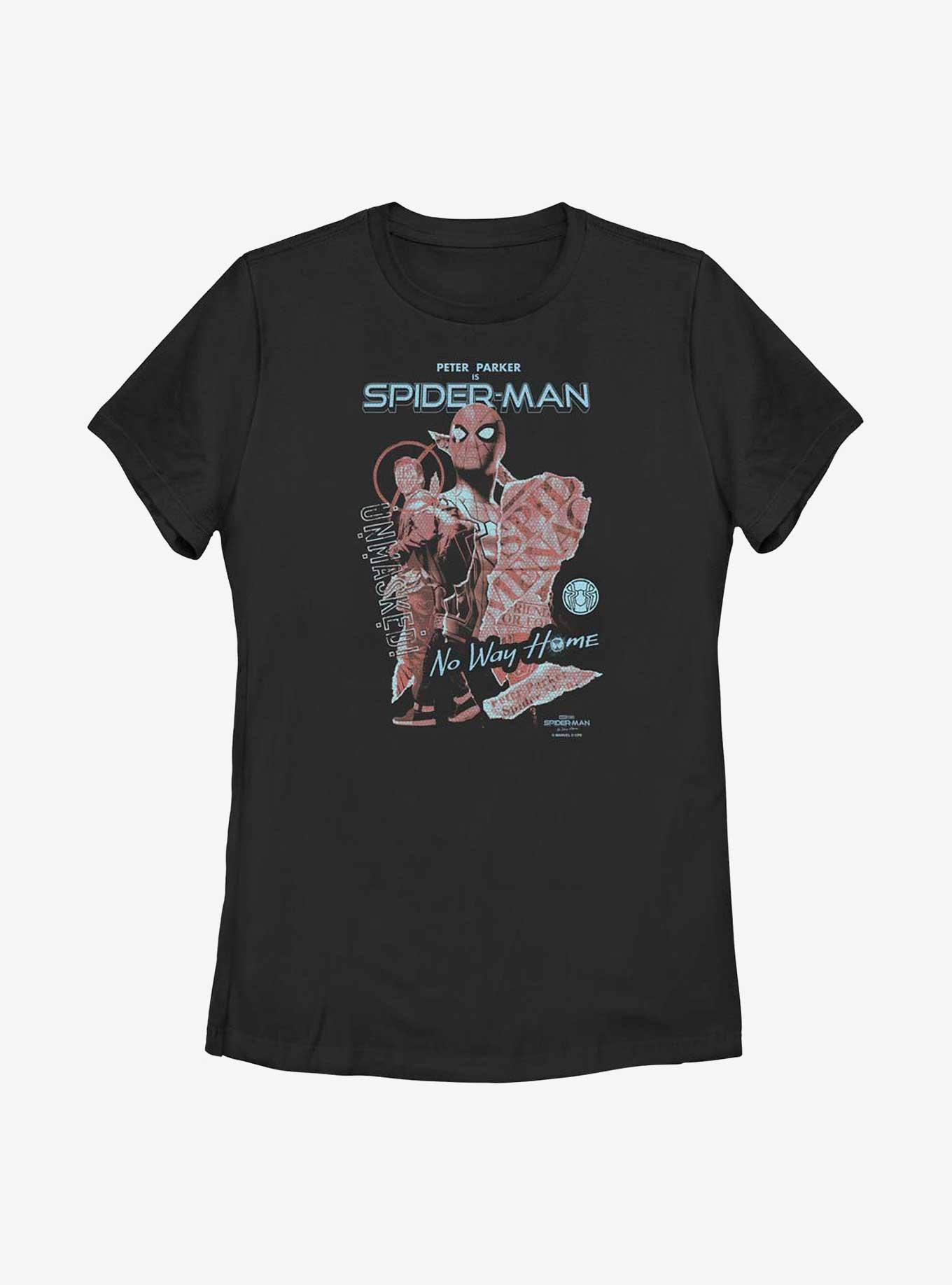 Marvel Spider-Man: No Way Home Unmasked Cover Womens T-Shirt, , hi-res