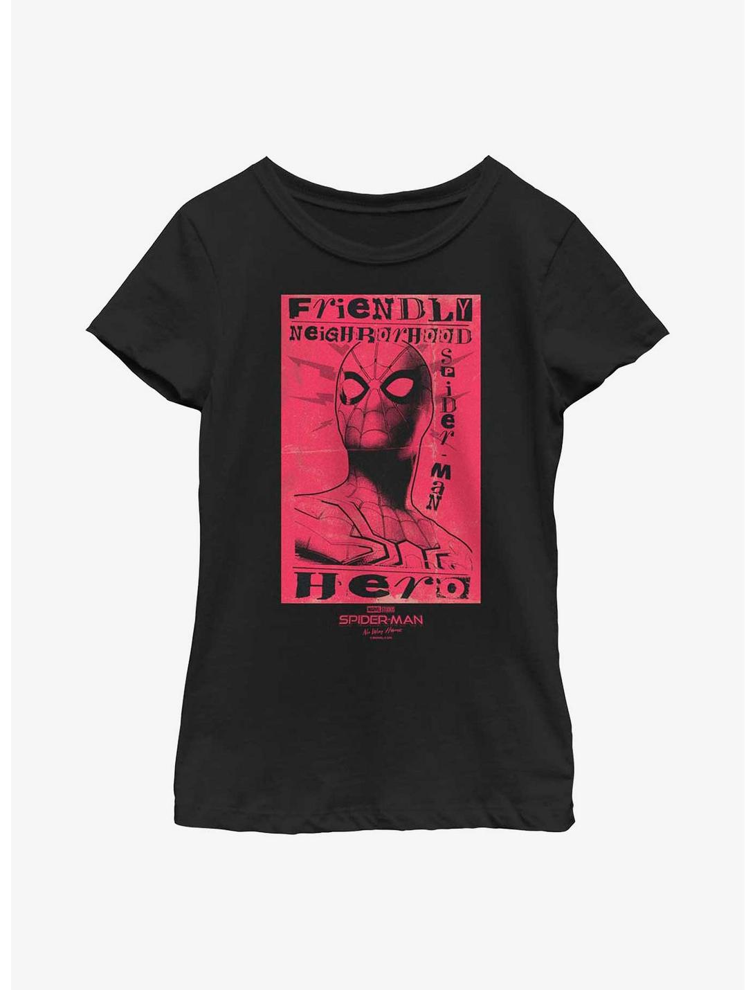 Marvel Spider-Man: No Way Home Neighborhood Hero Youth Girls T-Shirt, BLACK, hi-res
