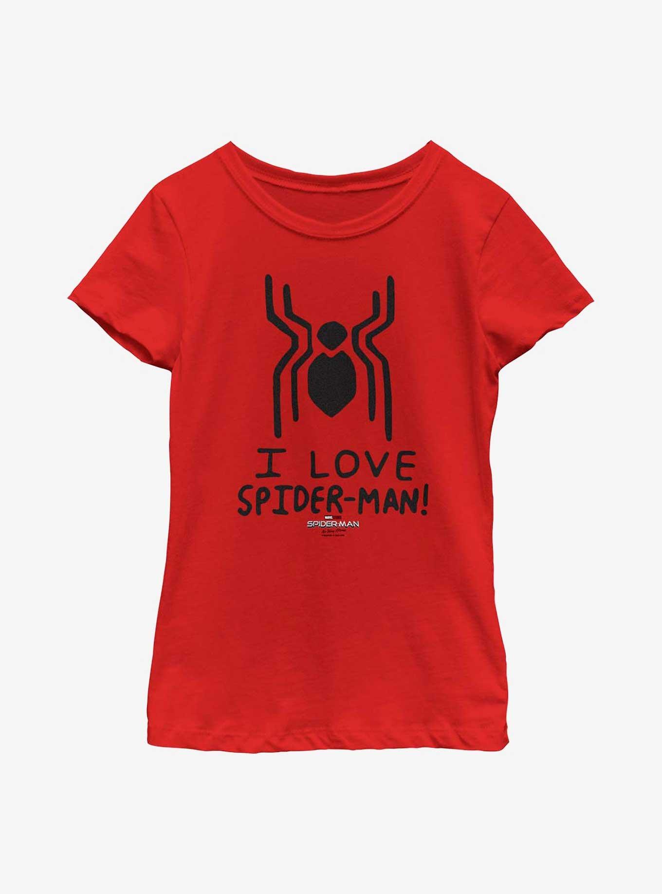 Marvel Spider-Man: No Way Home Spider Love Youth Girls T-Shirt, RED, hi-res