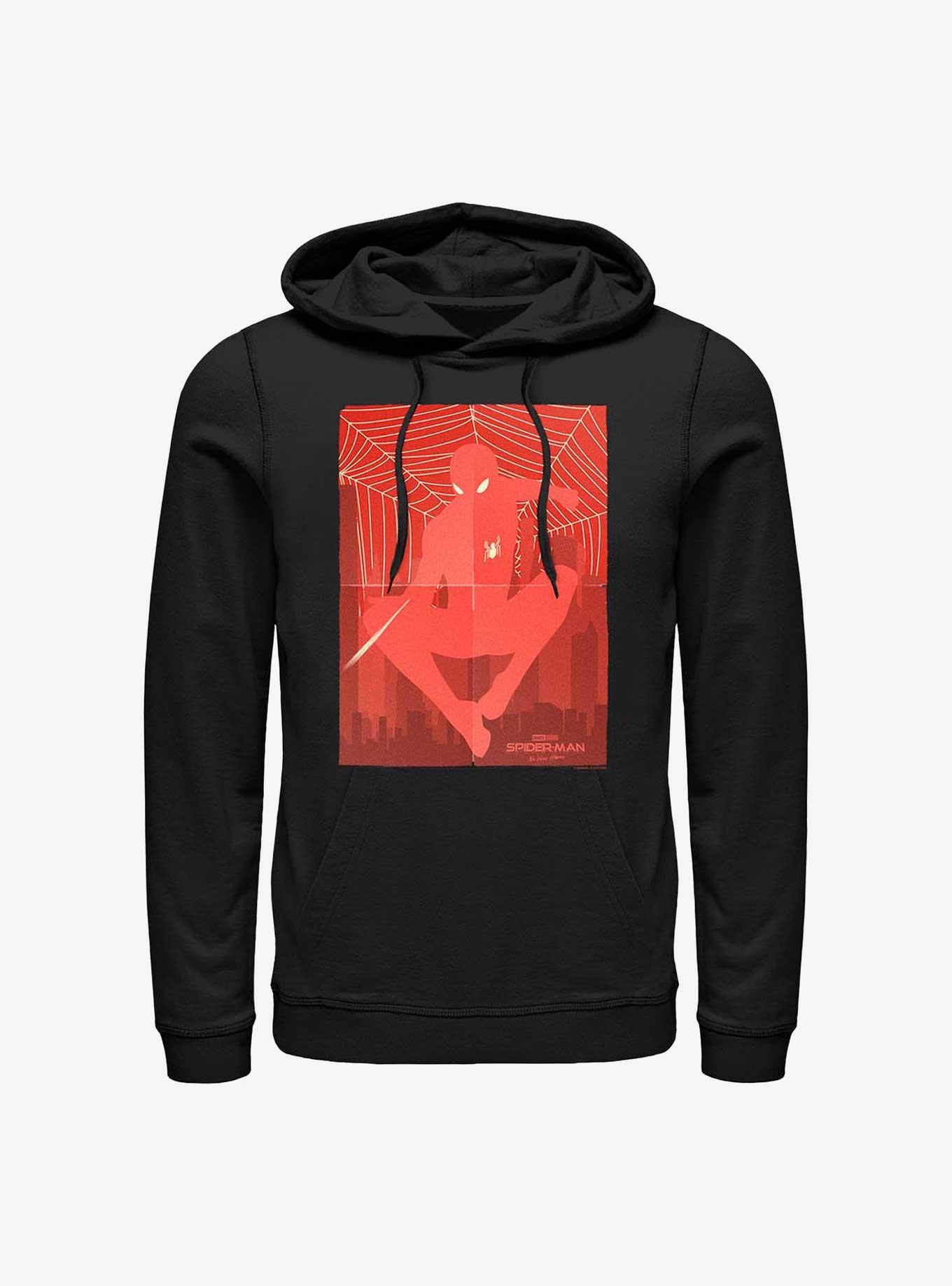 Marvel Spider-Man: No Way Home Slinging Hero Poster Hoodie, BLACK, hi-res