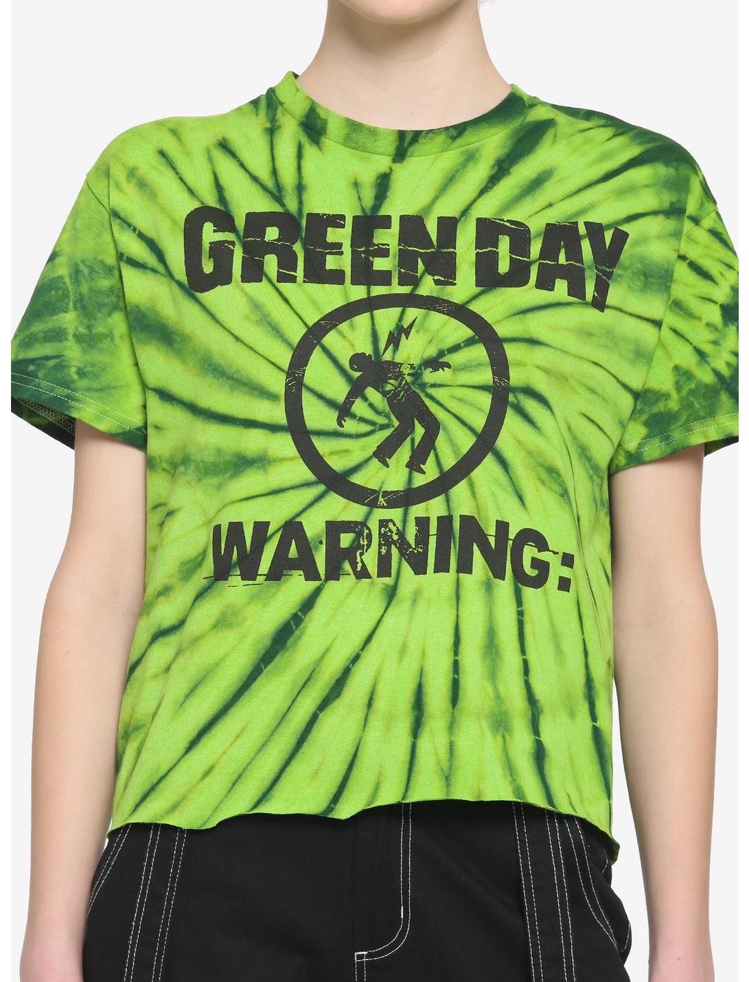 Green Day Warning Tie-Dye Girls Crop T-Shirt, MULTI, hi-res