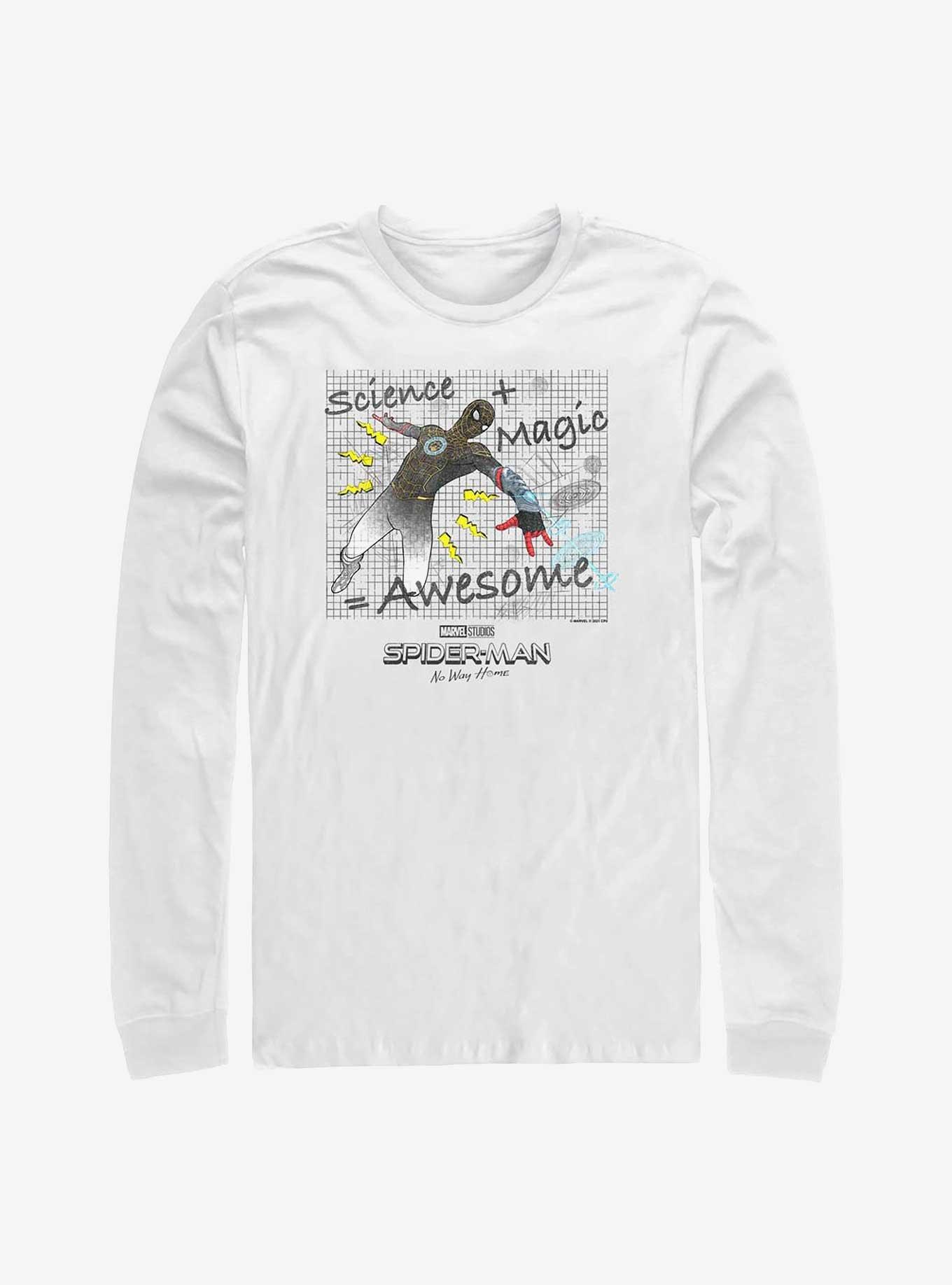 Marvel Spider-Man: No Way Home Science Plus Magic Long-Sleeve T-Shirt, WHITE, hi-res