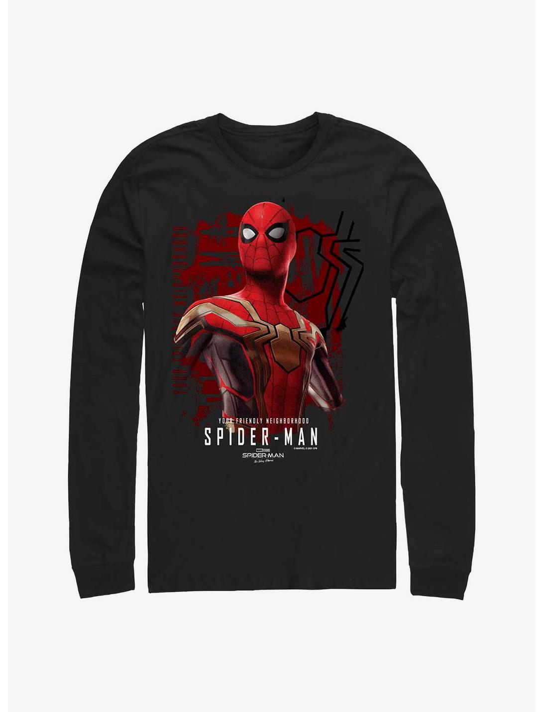 Marvel Spider-Man: No Way Home Friendly Nrighborhood Hero Long-Sleeve T-Shirt, BLACK, hi-res