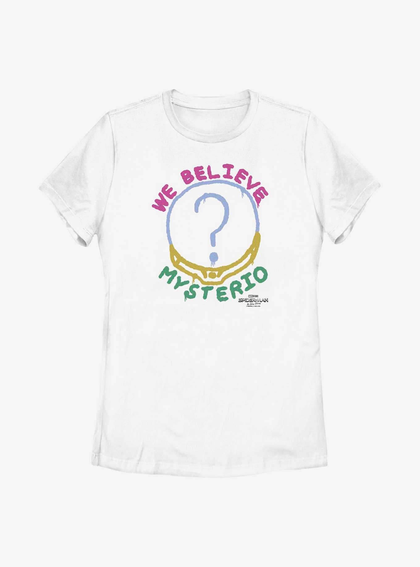 Marvel Spider-Man: No Way Home We Believe Mysterio Helmet Womens T-Shirt, WHITE, hi-res