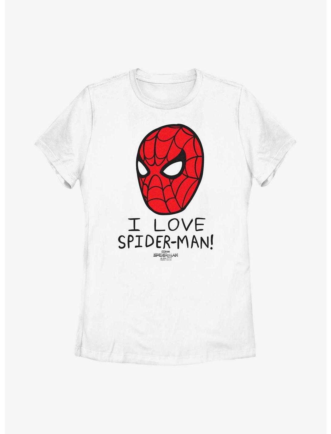Marvel Spider-Man: No Way Home Love Spider-Man Mask Womens T-Shirt, WHITE, hi-res
