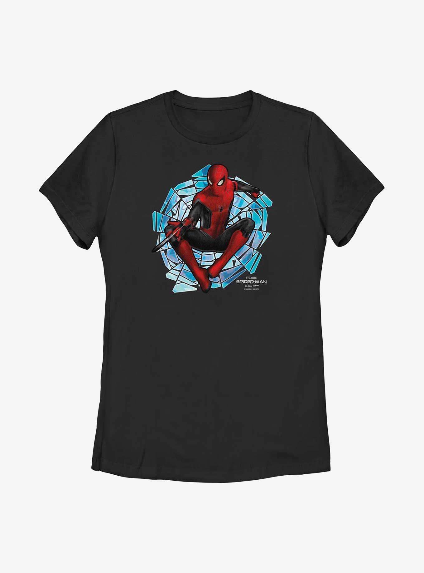 Marvel Spider-Man: No Way Home Spinning Webs Womens T-Shirt, BLACK, hi-res