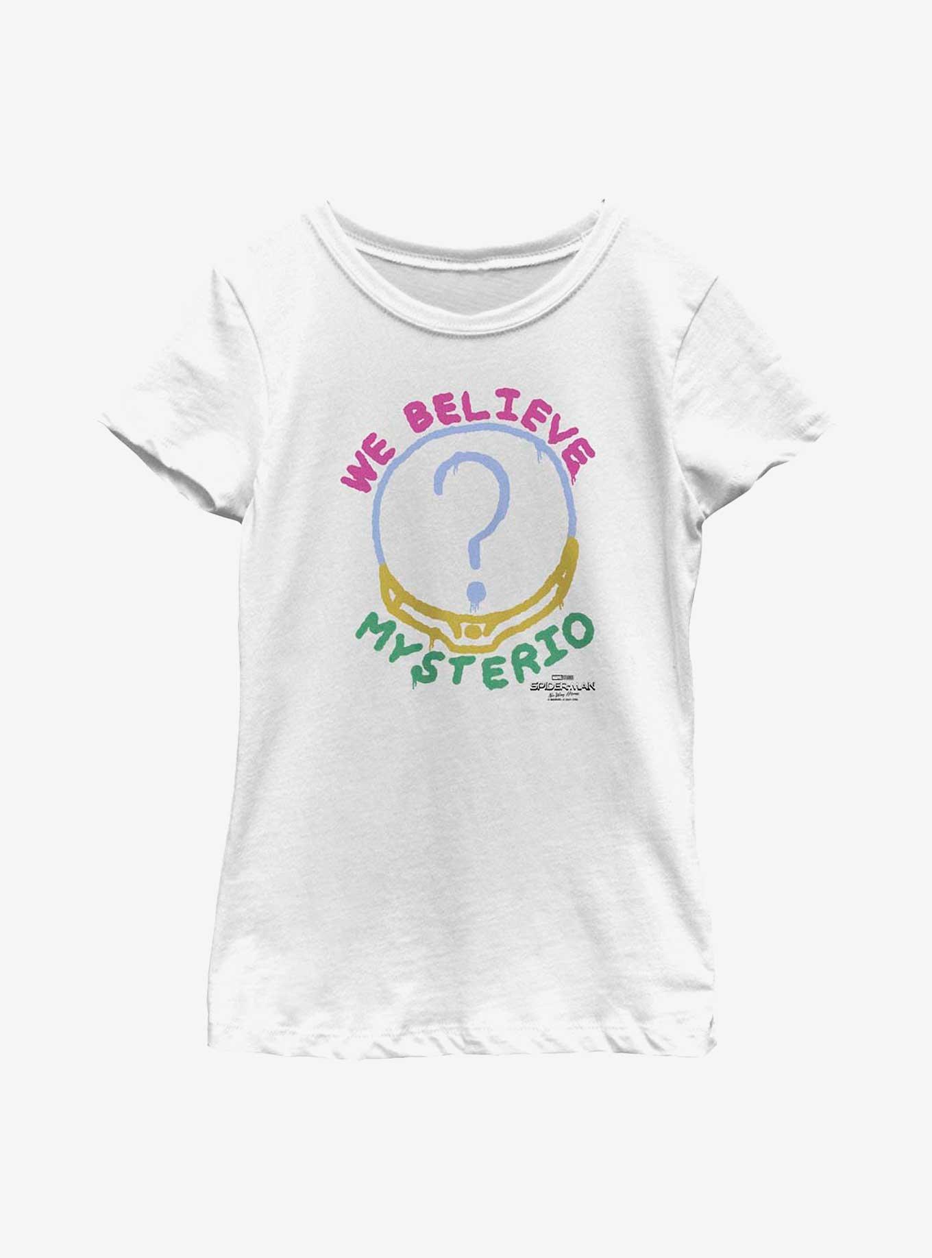 Marvel Spider-Man: No Way Home We Believe Mysterio Helmet Youth Girls T-Shirt, , hi-res