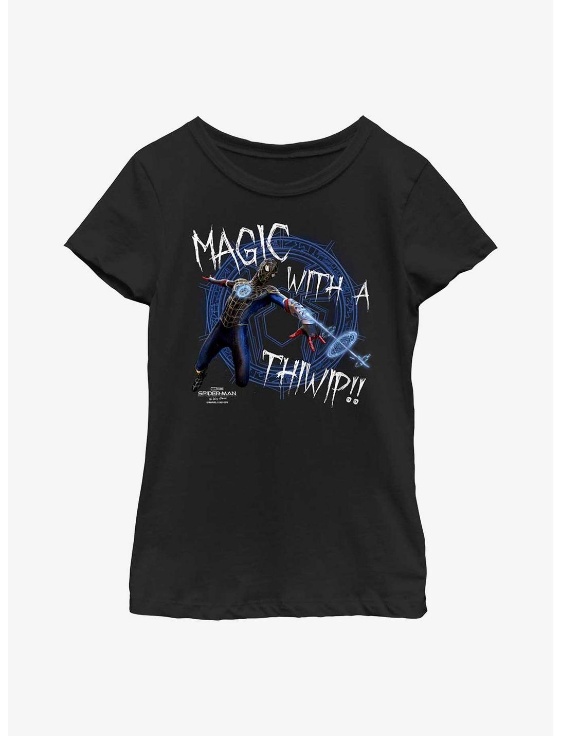 Marvel Spider-Man: No Way Home Magic With A Thwip Youth Girls T-Shirt, BLACK, hi-res